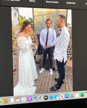 Sara Tomko Instagram - Three years ago, we made a vow to witness each other in this life, to not let any of it go unnoticed, to make it count, make it matter.  Not even a fire could stop us.  With most of our family and friends tucked away in their homes, we said I Do with a few, close loved ones by our side.  And after almost 9 years of togetherness, 3 of which have been wedded, messy, beautiful, bliss thanks to this day… I can’t thank the stars enough for sending you to me.  The heat lamp knows. 🔥🦚 
Happy Anniversary my love @tj_pederson 5.18.21
