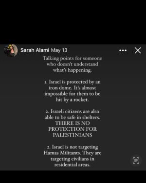 Sarah Alami Instagram - I really hope this puts things into perspective for you. This was in my stories 3 years ago! I was showing multiple videos of Palestinian civilian’s targeted. This didn’t start Oct 7th. Those of us who are Palestinian we have been begging you for years to listen. You ignore us and keep ignoring us while our buildings burn to the ground, settlers take over our homes and our people are killed. All coming up with the same excuse EVERY TIME. I’m so mad. I’m so sad. Why didn’t you listen???????! Look at them now #palestine #gaza #genocide #crimesagainsthumanity