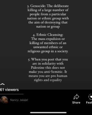 Sarah Alami Instagram - I really hope this puts things into perspective for you. This was in my stories 3 years ago! I was showing multiple videos of Palestinian civilian’s targeted. This didn’t start Oct 7th. Those of us who are Palestinian we have been begging you for years to listen. You ignore us and keep ignoring us while our buildings burn to the ground, settlers take over our homes and our people are killed. All coming up with the same excuse EVERY TIME. I’m so mad. I’m so sad. Why didn’t you listen???????! Look at them now #palestine #gaza #genocide #crimesagainsthumanity