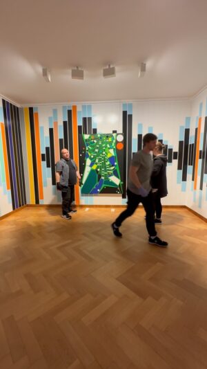 Sarah Morris Instagram - “Industry” on top of “Society is Abstract, Culture is Concrete” @kunstmuseen_krefeld