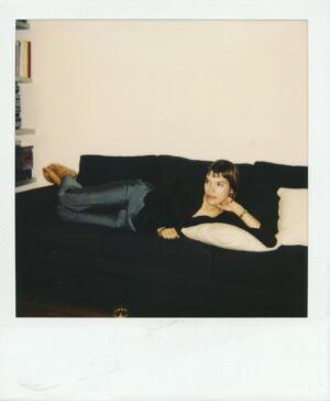 Sarah Morris Instagram - I used to wear a second hand vintage Hong Kong suit. Not sure where it is or where this Polaroid was shot, or who shot this for that matter.