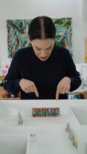 Sarah Morris Instagram - Step inside Sarah Morris’s (@sarahmorris) studio — or rather the miniature models for her shows and site-specific installations. She takes us through a model for the retrospective “All Systems Fail”  which is now on view at Zentrum Paul Klee in Bern, only a short train from Basel. 

The exhibition features over 150 artworks, including a radio that she programmed to pick up police dispatches in 1992 (not featured in this video... but something we are looking forward to seeing in person!). 

Sun bleached or not, Morris keeps the scale models around as a reminder of the things exhibitions teach her. We have to admit — we love scale models too. It’s almost like getting to see an exhibition from a bird’s-eye view. Seeing how the paintings speak to each other and how the film rooms create the architecture and labyrinth of the show.

Not in Switzerland? We have New Yorkers covered too. You can swing by the 39 Av-Dutch Kills station in Queens to see the glass platform she talks about at the end.

“All Systems Fail” is on view at Zentrum Paul Klee (@zentrumpaulklee) through August 4, 2024.
