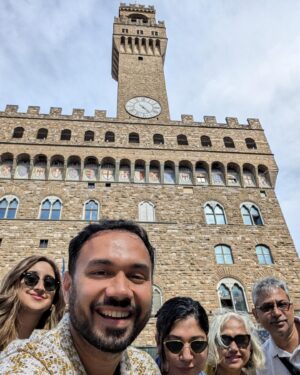 Saransh Goila Instagram - Life is nothing short of a miracle, sometimes. From wondering how we will take care of mom with her pulmonary fibrosis to actually going on a trip with dad and her on their first ever trip to Europe. We are travelling to Italy and Switzerland and hoping for them to live their 90s Bollywood movie dreams. So, Ciao from Italy doston!

P.S. This was also my parents first business experience which was unfortunately terrible because obviously it was Air India. Screens malfunctioned, water dripping from over head and lots more 🤦‍♂️ Tried to trust them but not much has changed. Anyway, we are still making the most of our Italian summer ⛱️🍷
