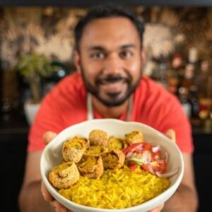 Saransh Goila Instagram - 🍆🍆🍆 Chefs ko yeh emoji bhejoge toh you will always get a recipe! Episode No. 3 of Sabzi Superstar is all about Baingan or Eggplant. We have reimagined all baingan to be crispy, rolled and very sexy. I promise you it'll elevate your dal chawal or khichdi to the next level. If you don't have an air fryer you can bake or shallow fry also. Which sabzi should be the best superstar?
.
.
Aloo Baingan Re-imagined 

🍆😂
Cut & slice 3 Eggplants
Add salt to a bowl of water 
Soak the slices in it 

1 tbsp Mustard oil 
1/2 tsp Jeera 
1/2 tsp Kalonji seeds 
1/2 tsp Coriander seeds, crushed 
1/2 tsp Saunf 
Mix well 
1 inch Ginger, chopped 
1 Green chili, chopped 
4 Potatoes, boiled 
1 tsp Coriander powder 
1 tsp Red chili powder 
1/4 tsp Haldi powder 
Salt to taste 
Add a splash of water 
& mix everything well 
Mash everything well 

Place the eggplant slices on a board 
Add the potato filling 
Spread it evenly 
& roll the eggplant 
Look at that 🤌🏻😮‍💨🤤

1/4 cup Cornflour 
1/4 cup Maida 
Salt to taste 
Mix everything well 
Add water as required 
to make a smooth batter 
Add the eggplant slices 
Coat them well with
& then coat them in panko 

Airfry at 170 degrees C 
Till GBC 😮‍💨🔥

Serve them hot 
with dal khichadi & kachumbar 

Delishaaas 🤌🏻🤤