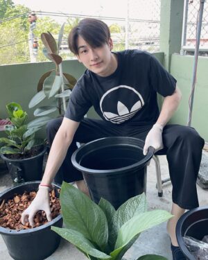 Sarunsathorn Tanawatcharawat Instagram - Happy valentine day 💚 
มาปลูกต้นรักด้วยกันไหม🥰