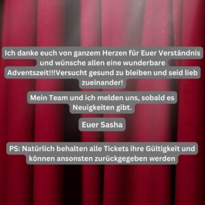 Sasha Instagram - Hallo ihr lieben,

Es gibt leider sehr schlechte Nachrichten. Bitte lest euch hier die folgenden slides durch… 

Euer Sasha