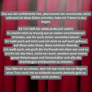 Sasha Instagram - Hallo ihr lieben,

Es gibt leider sehr schlechte Nachrichten. Bitte lest euch hier die folgenden slides durch… 

Euer Sasha
