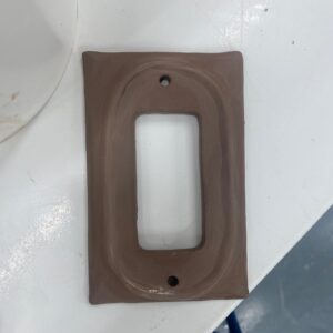 Sasha Frolova Instagram - I made some ceramic light switch covers💡

Seemed like a really valuable investment of my time seeing as light bulbs are the foundation of “Eureka Moments” and I am striving to have many of those. Hope you like them! 🤠