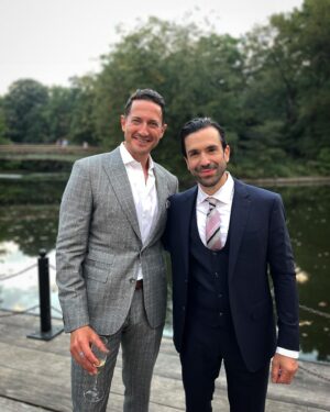 Sasha Roiz Instagram - East Coast Autumn. Nuptials and nephews. Congrats to Charlie and Aysha on a beautiful wedding. 💕 🍁 👦