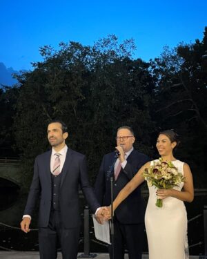 Sasha Roiz Instagram - East Coast Autumn. Nuptials and nephews. Congrats to Charlie and Aysha on a beautiful wedding. 💕 🍁 👦