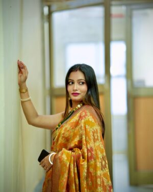 Satirtha Debnath Instagram - Saree ❤️ 

Saree from @gourisankar.bastralaya 
Photos by @s_a_n_d_i_p3435 

#sareelove #sareefashion #photooftheday #dailylook #fashionstyle #instagood #instadaily #influencer #northeast #tripura #bengaligirl