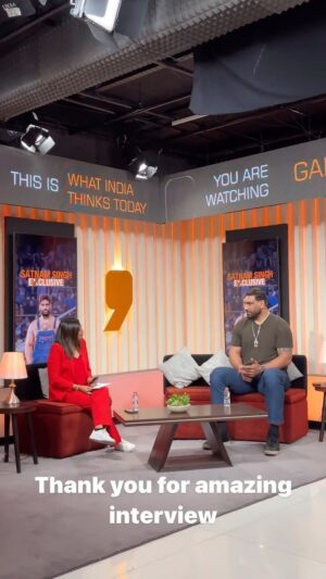 Satnam Singh Bhamara Instagram - Great Interview! Blessed!  @news9live  #satnamsingh #AllEliteWrestling #AllElite #AEW #AEWRampage #OneInABillion #SinghInRing #TheIndianGiant  #SinghIsKing  #mumbai #delhi
