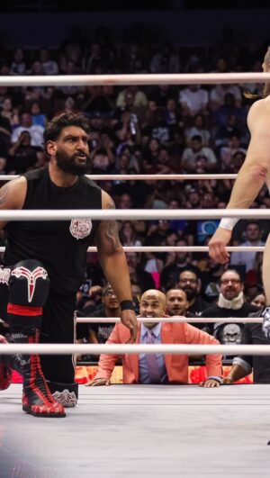 Satnam Singh Bhamara Instagram - Aja Fer 👋🔥🦟 #Debut 

@aew @aewontv @tbsnetwork 

#OneInABillion #AEW #SinghInRing #AEWRampage #AEWDynamite #AEWDark #AllElite #SinghIsKing #ThrowBack #TheIndianGiant #FlashBack #PunjabiGiant
#Shubh #KingShit #PunjabiBeast #SikhMuscle #BryanDanielson #JeffJarrett #JayLethal #SonjayDutt