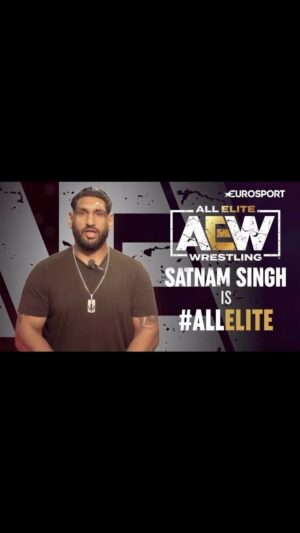 Satnam Singh Bhamara Instagram - Happy new year 2024  to  all my fans and family’s @aew  @eurosportin  #satnamsingh #AllEliteWrestling #AllElite #AEW #AEWRampage #OneInABillion #SinghInRing #TheIndianGiant  #SinghIsKing