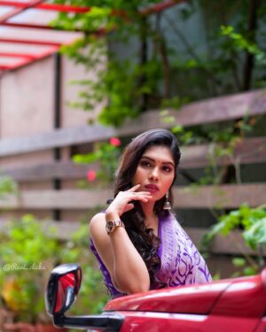 Satya sri Instagram - “Saree: my forever favorite attire.” 😇

Thq for giving me this beautiful saree @mokshith_trends Shalini garu 💜

PC: @ravi_cross_clickx 
Hairstyle: @purna_stylesh_143 

#satyasri #jabardasth_satyasri #actresssatyasri #saree #sareelove #tollywood #teluguqueen #instagood #bepositive #behappy #satyasrifanforever #satyasristories