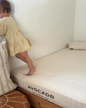 Savannah Jayde Instagram - someone is turning two in just a few short weeks and that meant it was time to give this critter girl her own room and (big girl!) bed! We’re an @avocado.green mattress family so it was an easy choice to go with the Eco Kids Organic Mattress when moving her out of our bed because she was already used to the good stuff! I love knowing our whole fam is sleeping on clean, nontoxic mattresses and now when we end up in bed with the kids I don’t mind ☁️💤