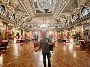 Scott Clifton Instagram - First thing’s first: The Grand Hotel Plaza. What a place to call home for the week. It wasn’t just our rooms; they gave us our production office, makeup room, wardrobe… these guys made us feel like royalty—which I began to suspect wasn’t even ‘special treatment,’ since the whole place was like a palace. 

And the *views*. I loved decompressing on my little patio balcony every day after wrapping, just watching the sunset and taking Rome in (after raiding the mini-bar. Don’t judge). 

Thanks for everything, @grandhotelplaza.