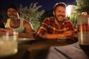 Scott Clifton Instagram - “Too few stories are told about the importance of straight-guy-love,” a gay colleague once said to me in passing, and I never forgot it. Don’t be ashamed to tell your hetero pals you love them.

…Speaking of which, @thomasjankas go get me another beer! 

(📸: the great @jfoutsy)