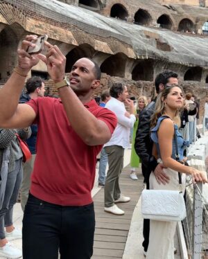 Scott Clifton Instagram - The Colosseum. Only touristy thing I got to do, but having the privilege of taking the tour after hours, when the arena is so quiet you can hear a pin drop—that was really something. I kept asking if they’d let me and @lsaintvic do battle, but apparently that’s frowned upon nowadays.

📷: @photosmith_official & @annikanoelle (the good ones, anyway)