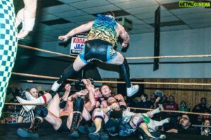 Scott Colton Instagram - The worlds largest Bronco Buster 
📸: @wrestletography 
🏟️: @dreamwavewrestling