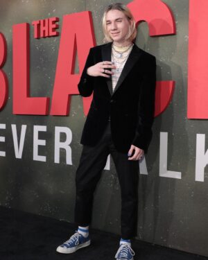 Scott Derrickson Instagram - On The Black Phone red carpet at the Chinese Theater  with my wife @maggielevin and my boys @dash.derrickson.mp3 (who is in the movie) and @atticus_hki