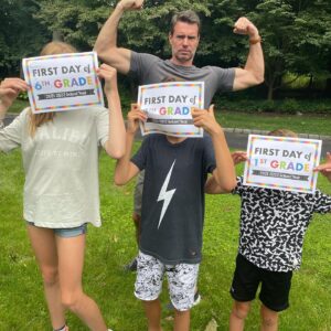 Scott Foley Instagram - Back to school!! Someone in the picture needed to be excited so dad stepped in. They didn’t care.