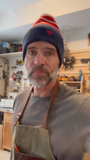 Scott Foley Instagram - I love a (semi)dedicated shop day!  Kids in school, @themeanchick out and about so I’ve got the day to create! Current projects: coffee table build out of off cuts, new work bench - legs and stretchers already glued up and mortised and tennoned- need to decide on a top, either a glue up or slabs, outdoor patio table had seen better days so I just redid the top - Spanish cedar with some epoxy details. All of this after finishing 5 Adirondack chairs for our new fire pit area!