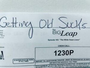 Scott Foley Instagram - Hand written note on my sides (script) from our lovely AD department a day after I asked for larger pages because my old eyes couldn’t read the smaller ones. #truth @bigleapfox