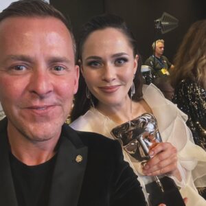 Scott Mills Instagram - We just won a BAFTA!! 

The awesome team from BBC Studios deserve this so much for putting on what many people say was the best Eurovision ever. It was quite something to pull off. 

Stunning on tv and in the arena, but what also became an extended party which drew everyone in for weeks, and that everyone wanted to be at. 

None of this would have been possible if not for the  city of Liverpool, who opened its heart to the song contest like no other, but most importantly to the people of Ukraine. It was their party in our house, and they were so proud. 

It was a joy to see, and Liverpool was the perfect city for it. 

The Grand Final was the most watched worldwide since modern records began. 

I’ll never forget it, and I feel so lucky to be part of this brilliant team of hard working and super talented people. 

I really hope Eurovision can continue to be one of the things that brings us all together.

Well done everyone  🏆❤️

👔 @twistedtailor | 👞 @elongshoes | @steviebstyle