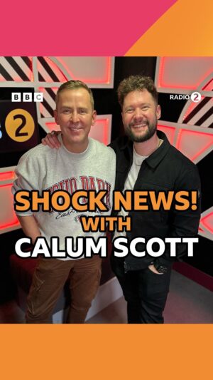 Scott Mills Instagram - Scott Mills had a shocking revelation with Calum Scott 😂🤣

Listen to The Scott Mills Weekly podcast on BBC Sounds 🎧