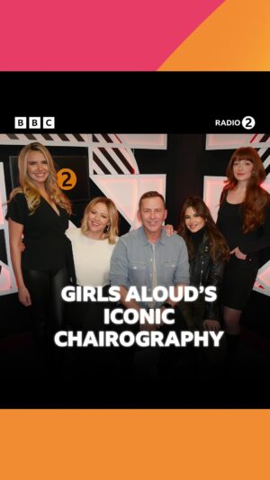 Scott Mills Instagram - Still not over Girls Aloud doing Chairography to Grease 😂🧡🪑 

Listen to Girls Aloud chatting to Scott Mills on BBC Sounds 🎧