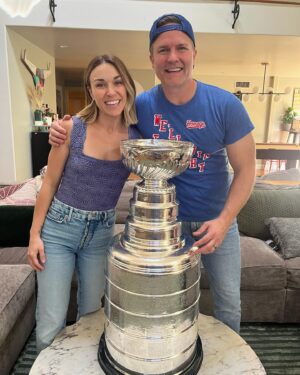 Scott Porter Instagram - We were so incredibly honored to spend some time with the greatest trophy in sports last week. Still can’t believe THE ONE AND ONLY #StanleyCup was in our house!!! 

Expect more pictures of #MyDayWithTheCup…cause trust me, I took a ton…but it’s time to watch the @nyrangers close out the regular season now!!! 

Thank you @nhl for letting the @stanleycup stop by…definitely a day this family will never forget!