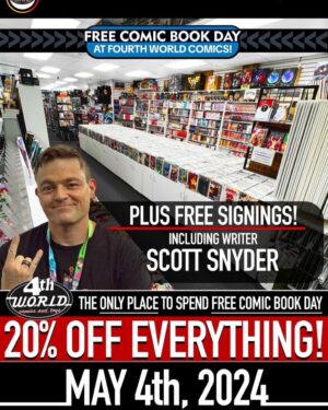 Scott Snyder Instagram - I’ll be signing at my LCS for Free Comic Book Day this year! @4thworldcomics - first free comic book day sighting in a few years so I’m excited! Come by!