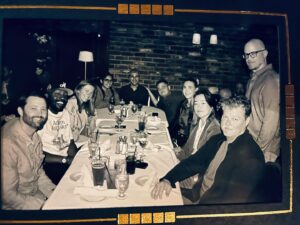 Scott Snyder Instagram - Dinner with nearly the whole Wytches Amazon animated series team! First time a lot of us have met in person - so grateful to be working with these people. Can’t wait to show you what we’ve been cooking up…