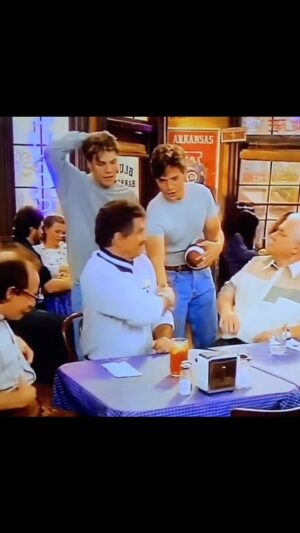 Scott Wolf Instagram - Throwback Tuesday a thing? One of my first TV appearances on ‘Evening Shade’ with legends #burtreynolds #charlesdurning and #michaeljeter. #jayferguson was great too. Mr. Reynolds became a mentor to me as he was to many. This was fun.