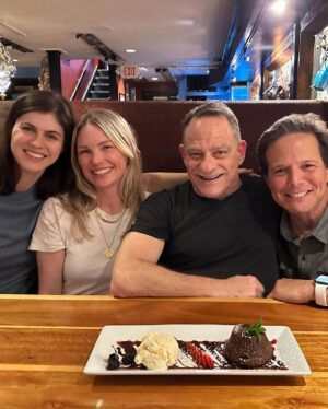Scott Wolf Instagram - Had a fun birthday surprise dinner with some very lovely people. @kelleywolf @alexandradaddario @joelgoldma1999 @andrew.form 
🙏🏻🎂❤️

Repost from @alexandradaddario
•
Took @joelgoldma1999 to the mountains!! Happy birthday @iamscottwolf!!!