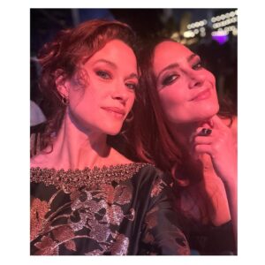Scottie Thompson Instagram - Thank you @green4ema for continuing to inspire sustainability in Hollywood, both on screen and behind the scenes. It is an honor to be a board member of the Environmental Media Association and witness the many ways in which you support creators in spreading awareness about our planet and her needs through the avenue of entertainment. 

Congrats to all the winners and content creators. To #lauradern for her award and continued commitment to the environment and to the ever-inspiring @janefonda for always supporting sustainability. 

Thank you @leannerichele for being the best date ever (and best producer). 

And @maxmagpie I could think of no better, more green way to walk the green carpet than in a piece from your epic stunning vintage collection. 
•
•
•
👗 @maxmagpie @stepintonarnia 💖
MU @bowmanmakeup 🥰
Hair @fokova.hairstylist.la 🪄
Earrings @pola_unique 💫
Shoes @chiemihara