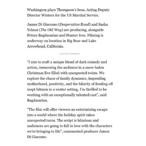 Scottie Thompson Instagram - Thrilled to be on board this Christmas comedy slay ride with such a phenomenally talented group. 
Thank you @princebagdasarian for directing our dashing adventure
@iamgillianwhite I couldn’t ask for a better partner with whom to tune my buddy comedy chops! And so great to be playing with @therealisaiahwashington @davidkoechner @actorjamesd @hunterives1 
Glad to be back at it with @yelaun 
🌟💚🌟
#deadline #christmas #indie #film
