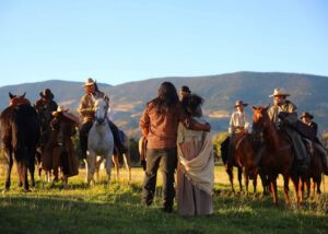 Scytorya Rhodes Instagram - Lost in Montana’s cinematic beauty, the photographer captured frames that echo the grandeur of nature. Behind the scenes of my latest film adventure. 🎬🏞 

Outlaw Posse comes out March 1st
.
 #outlawposse #quiverdistribution  #montana