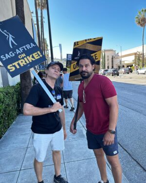 Seamus Dever Instagram - Lots of good folks out there today from procedural television including some TV cops with fake facial hair who ARENT FOOLING ANYONE.  We still know those handsome faces. @thekevine putting up the good fight for us on the Neg Com. Give ‘em hell brother. Time to make a new sign and time to settle this thang. There’s a lot of fake crimes out there not being solved by fake cops.