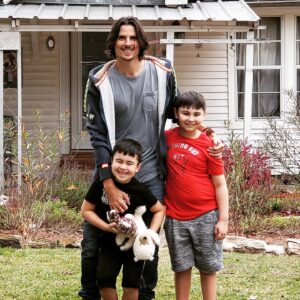 Sean Faris Instagram - So happy that I got to play with the nephews yesterday at grandma's house. Every time I see them I turn into a child again. It's really the best feeling chasing these guys around and having a blast! 

#nephews💙 #family #Love💜  #grandmashouse #countrylife #tobeakidagain