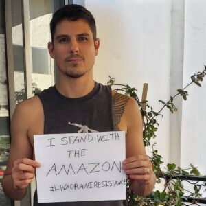 Sean Faris Instagram - I stand with the Waorani. Solving our climate crisis means keeping the oil in the ground!

Join me! Share your selfie and sign the Wao’s letter to protect 1/2 million acres rainforest from oil drilling. @AmazonFrontlines: http://bit.ly/waoaction

#WaoraniResistance