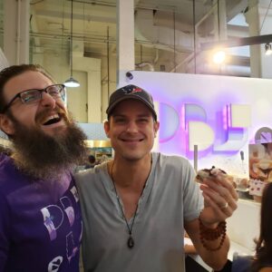 Sean Faris Instagram - Ohhhhhhh boy! On Sunday we went down to #pbjla at the Grand Central Market in downtown LA and got our homemade pb&j grub on! If you haven't tried it yet, you must! I would happily eat spoonfuls of the homemade cacao almond butter all by itself much less it being slapped onto 2 slices of fresh baked bread accompanied by a a heaping spoonful of ridiculously awesome superfood jam! Did I mention that they cut off the crust just like mom did?! Pinch me! Have I died and gone to heaven?! My word! I gotta new favorite spot!!! Cant wait to come back for more! #LifeIsAGift #💜MeSomePB&J #PB&JLA