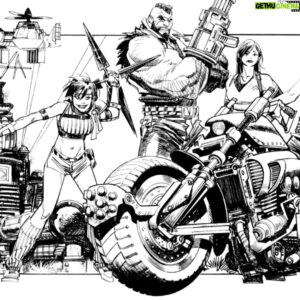 Sean Gordon Murphy Instagram - New print for NYCC (no SDCC for me)! Stay tuned for the colored version...

(Cloud's bike is partially what made me want to get into motorcycles.)
