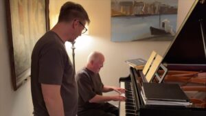Sean Hayes Instagram - One of our dearest friends, Patrick Doyle, came over last night for a meal and some musical moments at the piano. 

He’s one of the greatest film composers of all time (“Thor”, “Cinderella”, “Rise of the Planet of the Apes”, “Murder on the Orient Express”, and on and on…). Here he is playing one of my all-time favorite scores, “Harry Potter and the Goblet of Fire”. I can’t believe this music came out of his head!  I’m a great admirer of his. 

#PatrickDoyle #HarryPotter #GobletOfFire