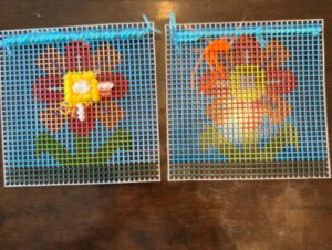 Sean Hayes Instagram - To try and incorporate some relaxing activity in our lives, Scotty and I tried needlepoint.  For 5 year olds.  Still couldn’t do it.  I give up.