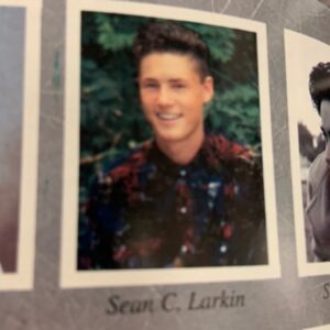 Sean Larkin Instagram - #tbt Fairfield, CA high school senior pic.  Evidently colorful dress shirts were popular, thinking about bringing them back.
