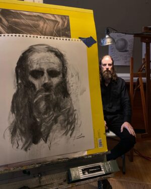 Sean O'Pry Instagram - I recently got the opportunity to take Master of Portraits @oliversin ‘s live portrait class at the historic @salmagundiclub . Such a wonderful experience to do live drawing and also get the chance to work with fine charcoal for the first time. Thank you Oliver and all the great classmates who let me bend their ear. 
Here are some of the progressions of my piece

Also, don’t wear white to charcoal drawings. Just don’t.