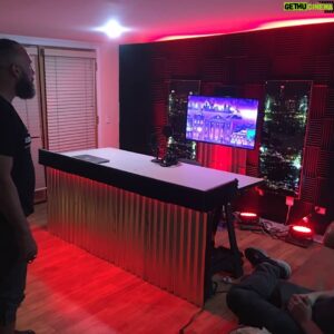Sean Waltman Instagram - Here are a few pics of my new studio. @undergaro & @stephenlemieuxphoto were here all day & half the night building this for me. I  sprayed glue on the back of soundproof foam panels, so technically I helped.