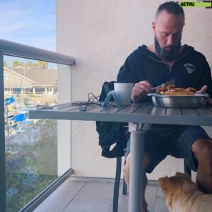 Sean Waltman Instagram - . @itsbabylula trying to catch me dropping some chicken and waffles. 🐶🐶
.
#dogsofinstagram #dogstagram #losangeles 📸 by @angelanissel